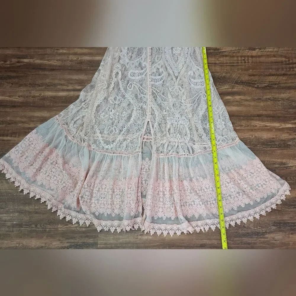 Torrid Blush/peach Lace Maxi Dress